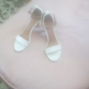 H&M white ankle strap heels size 9 1/2
